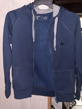 Antigua Navy Zip-Up Hoodie with Star Patch